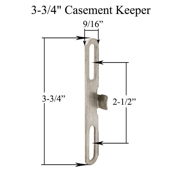Truth 20800 3-3/4 Casement Keeper - Stainless Steel Hardware