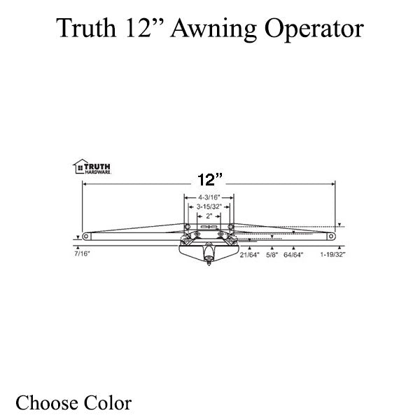 Operator Roto 12 Inch Scissor Single Hook - Choose Color Hardware