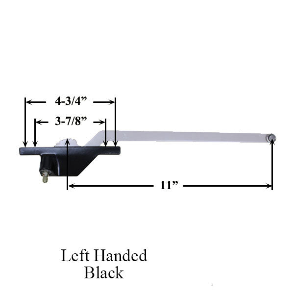 Truth Left Hand 11 Inch Single Arm Rear Mount Casement Operator With Round Shoe - Choose Color
