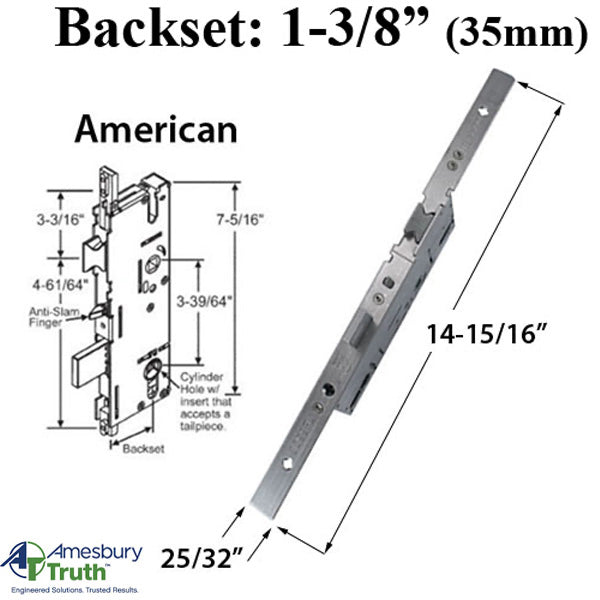 20mm P2000 Active 35/92 SPL Mortise Lock Body – American
