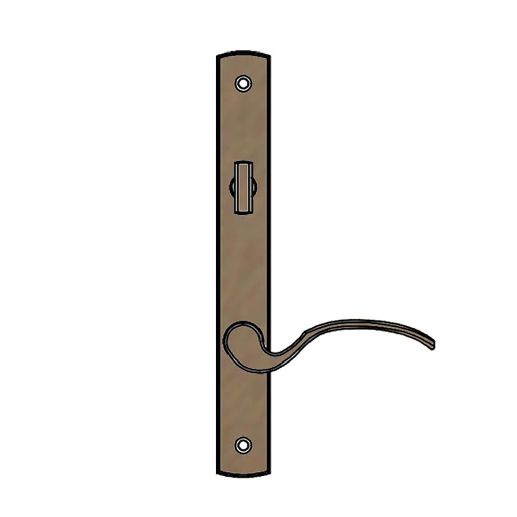 Truth® Sentry Lock Handle Set, Traditional, Decorative finish over Brass, Antique Brass