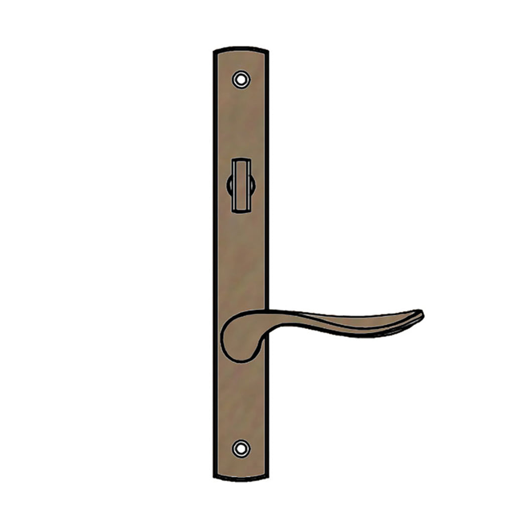 Truth® Sentry Lock Handle Set, Modern, Decorative over Solid Brass, Antique Brass