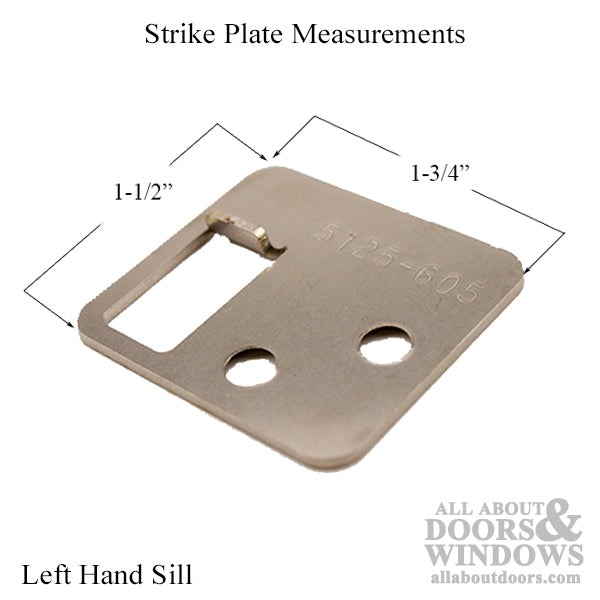 5125-605 Shootbolt Strike Plate Keeper LH Sill / RH Head – Amesbury Truth
