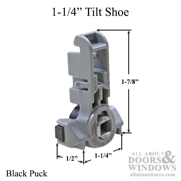 1-1/4" Black Tilt Shoe for 62716 Series Inverted Channel Balance