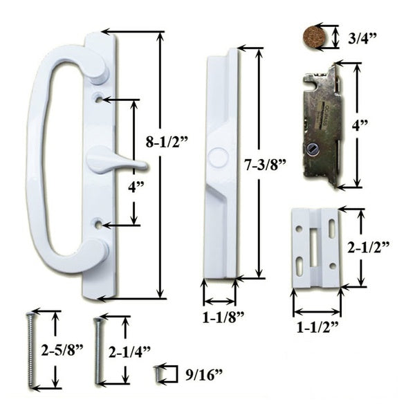 Pella Thermastar Vinyl Sliding Patio Door Handle Kit – White