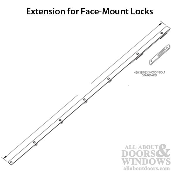 Sentinel 450 Series Upper Shootbolt Extension, Stainless Steel