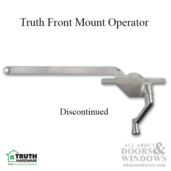 Truth® Front Mount Operator, 11" Arm Right Hand, Brushed Nickel