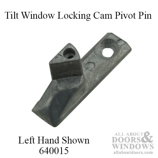 Left Hand Tilt Window Cam Pivot Pin, Zinc, Mill Finish