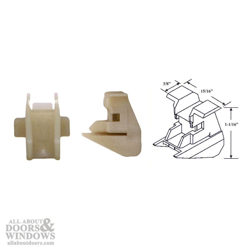 15/16" Bottom Shoe Bracket for Square Side-Load Channel Balance