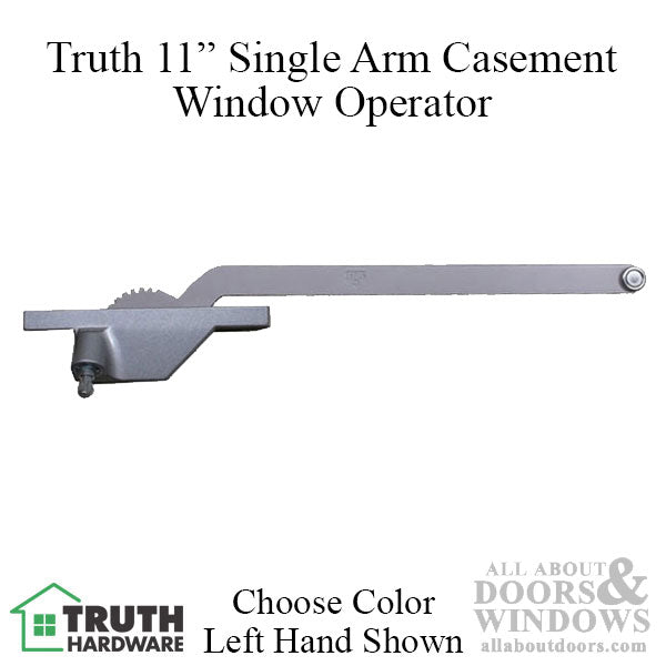 Truth® 11 inch Single Arm Casement Operator, Left Hand, Face Mount