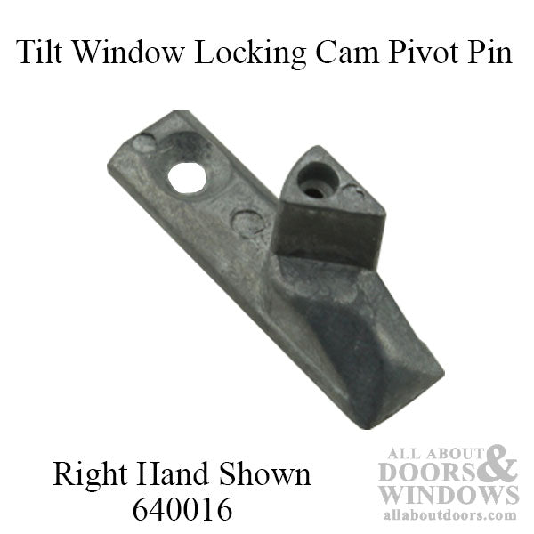 Right Hand Tilt Window Cam Pivot Pin, Zinc Mill Finish
