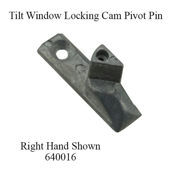 Right Hand Tilt Window Cam Pivot Pin, Zinc Mill Finish