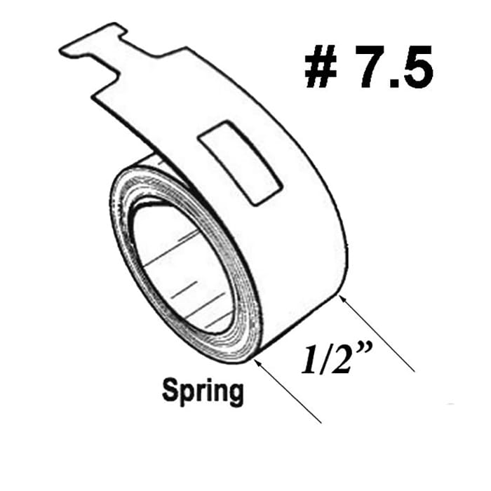 7.5 lb Constant Force Coil Spring, 1/2" for 1-1/4" Window Pocket
