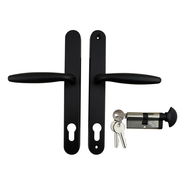 800A Euro Non-Handed Multipoint Lock Trim, Black – Amesbury