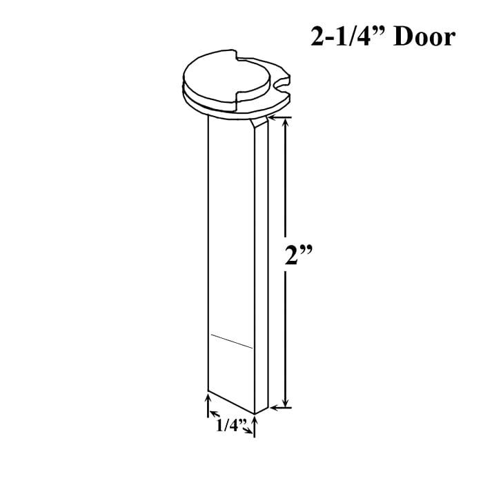Ashland Tail Piece Assembly for 1-3/4" or 2-1/4" Thick Doors