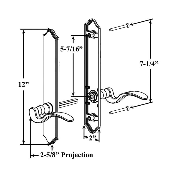 Expressions 12Inch Arch Passive/ Dummy Hardware - Choose Color