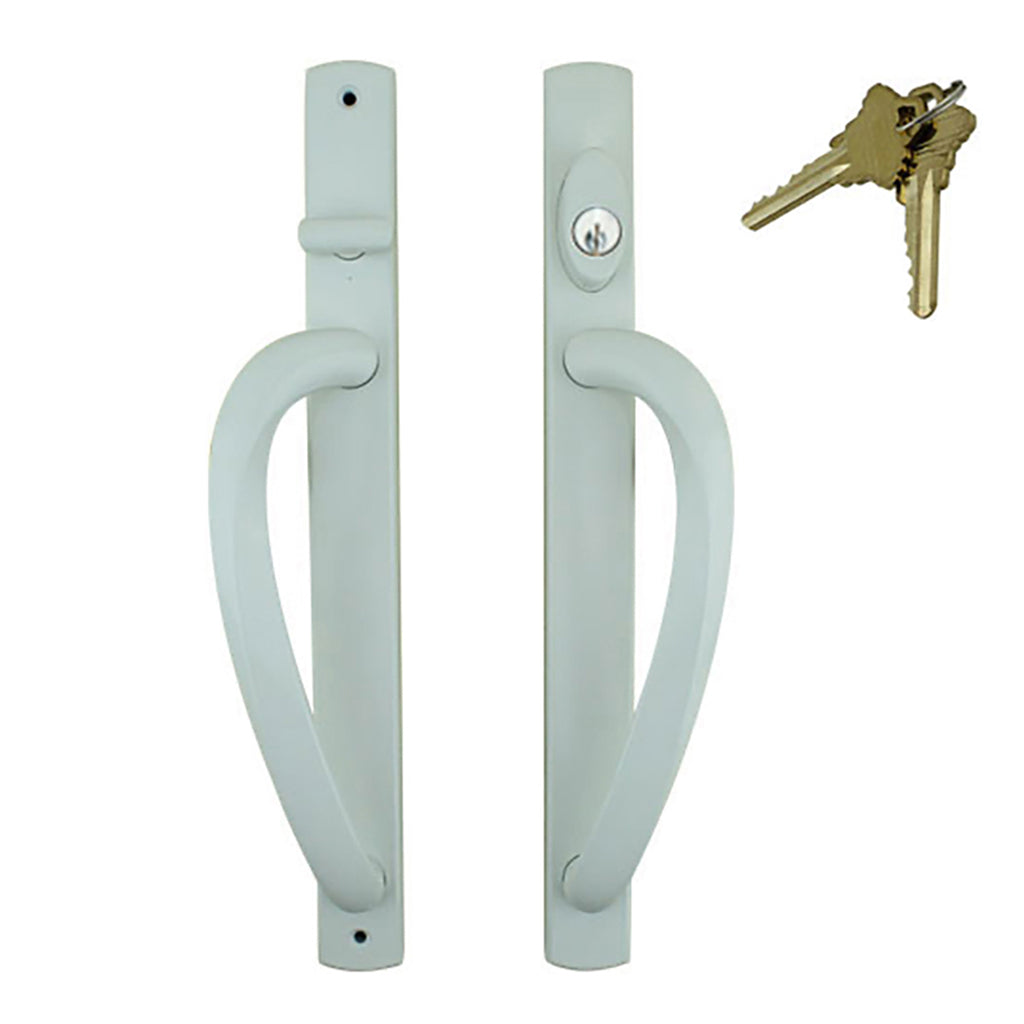 Truth® Keyed curved top centered Sliding Door Handles - Choose Color