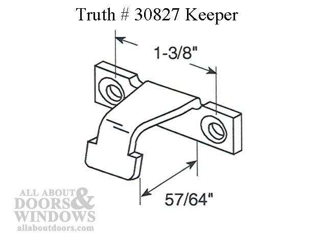 Truth Sash Lock Keeper 1-3/8" Screw Hole, 30902