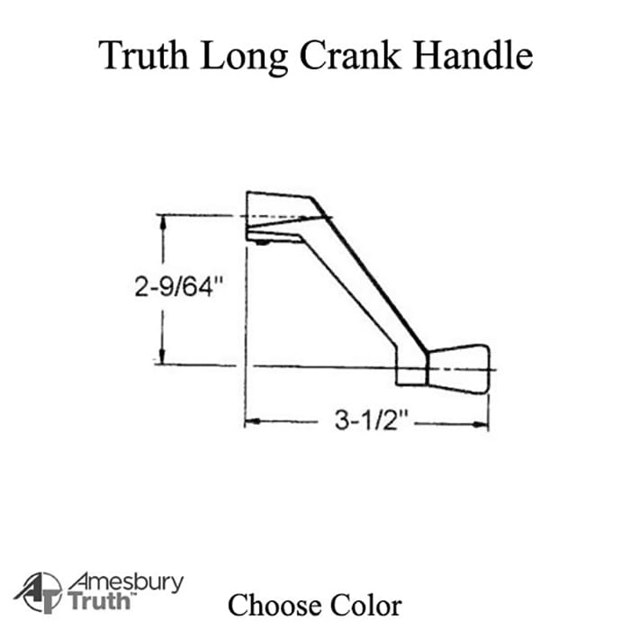 Long Length Crank Handle ,11/32 Spline , Truth® - Choose Color