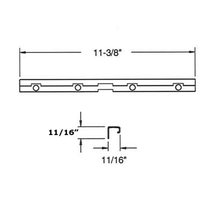 Truth 11-3/8" 4 Hole #30473 Track for Wood Casement Windows
