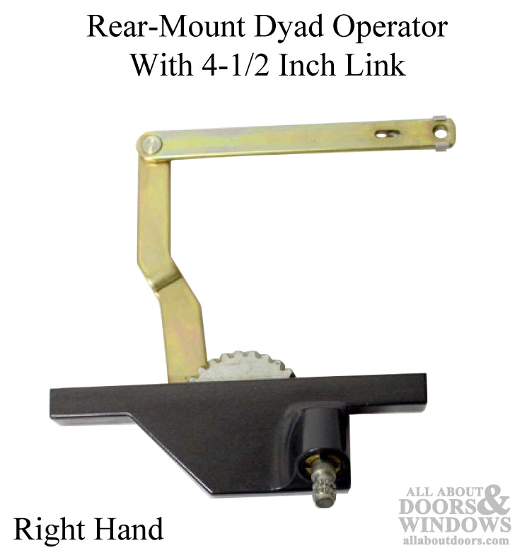 Right Hand Truth Dyad Operator #30866, Rear Mount, 4.5" Holes, Chestnut Bronze