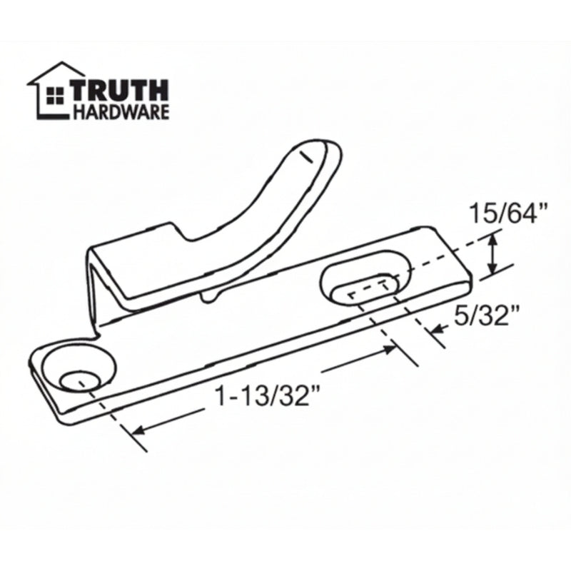 Truth® 40902L Left Hand Strike Keeper for Casement Windows
