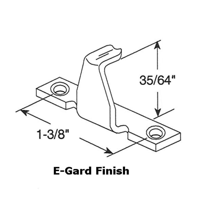 Truth Sash Lock Keeper, E-Gard Finish, 1-3/8" CTC (#20034)