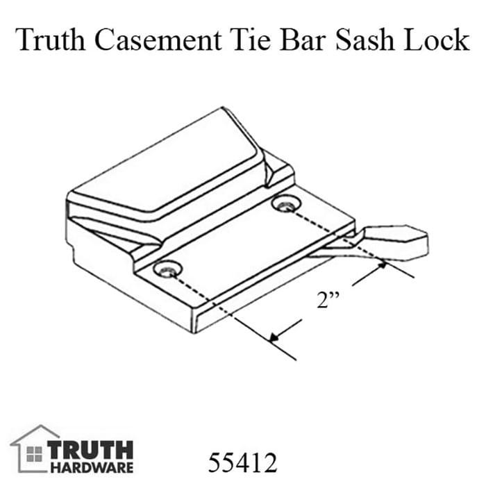 Truth® SASH LOCK, With Pin - Tie Bar Application - Bronze