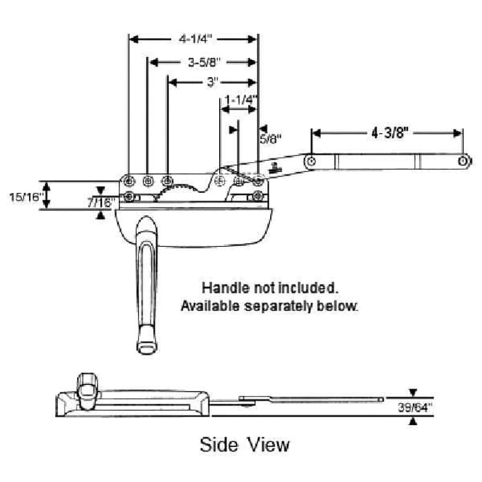 Amesbury Truth Dyad Operator For Casement Windows Maxim 50 Dyad Operator Hurd Casement
