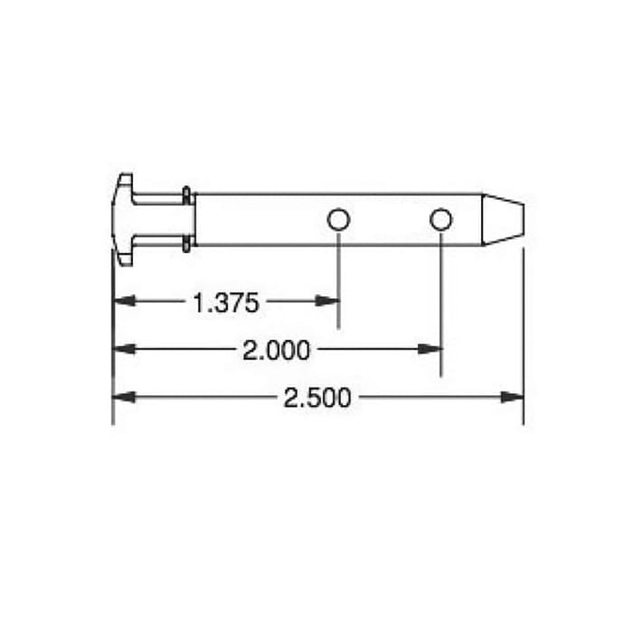 23145 Pivot Bar, 2-1/2" T-Head, 2 Hole Zinc Die Cast