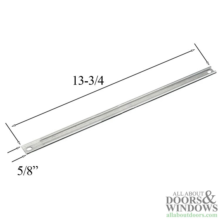 Stainless Steel Casement Operator Track, 2 Holes, 13-1/8"