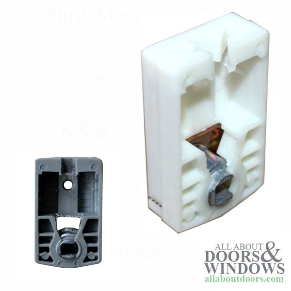 1.25" x 0.530" Pivot Lock Shoe, Molded Plastic, Metal Spring
