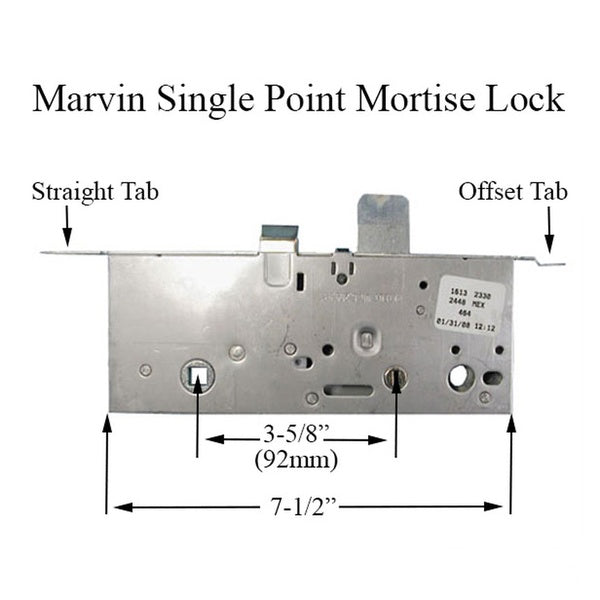 60mm Single Point Mortise Lock Body for Marvin, Caradco, Jeldwen Doors