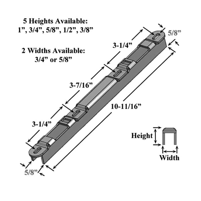5/8" Raised Dual Point Sliding Door Keeper – Stainless Steel
