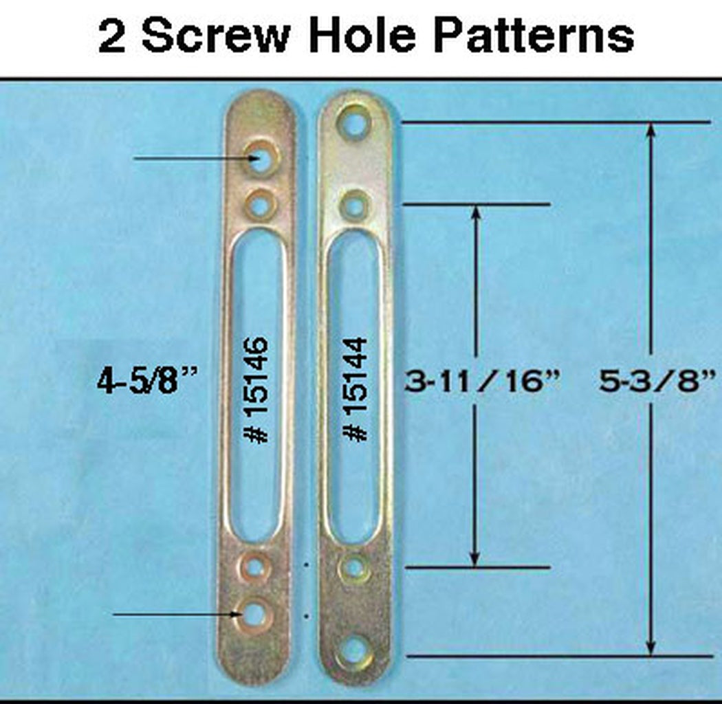 Mortise Lock Face Plate, Wide, 5-3/8 inch Hole Spacing
