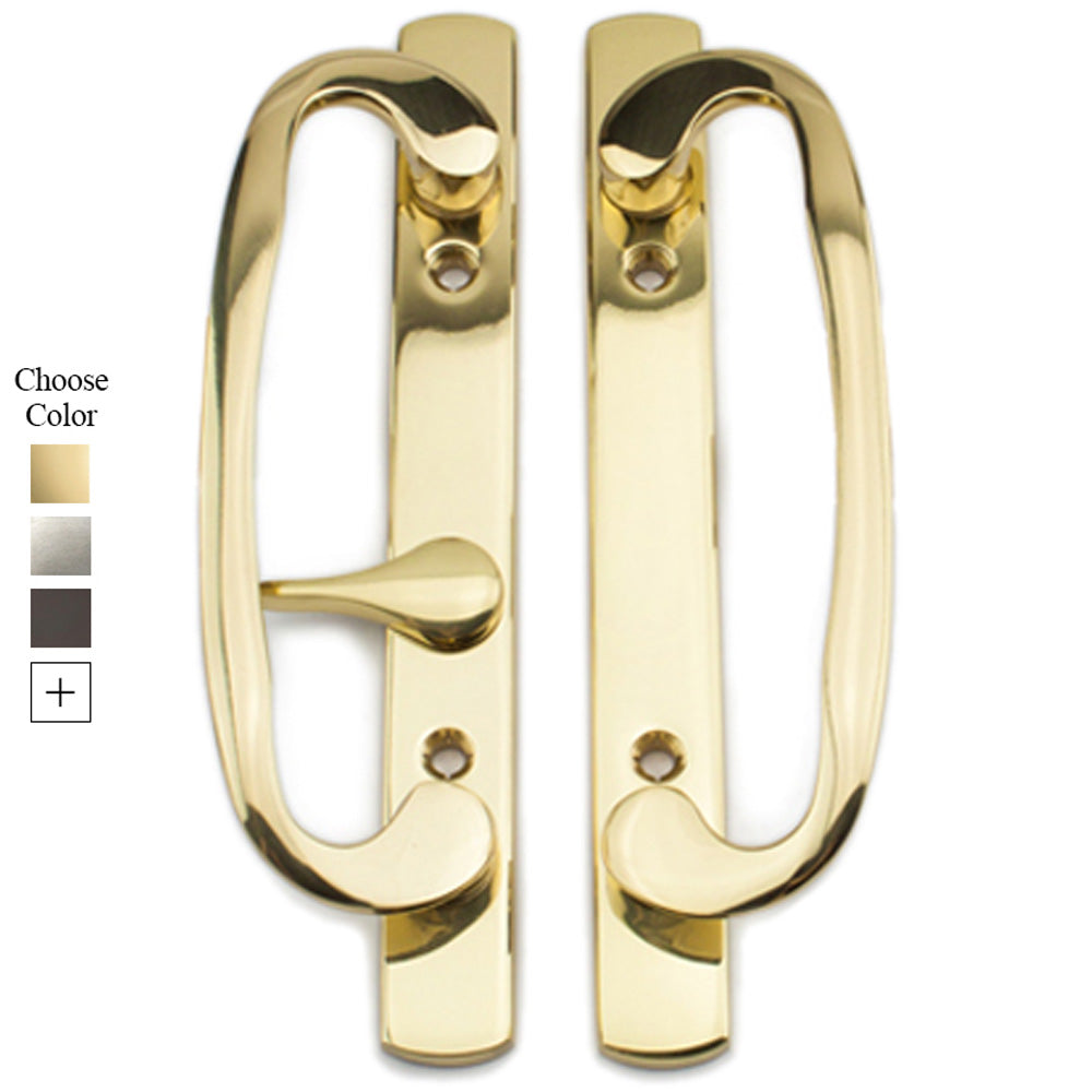 Legacy Glass Sliding Door Handle, Offset Thumb Turn - Choose Color