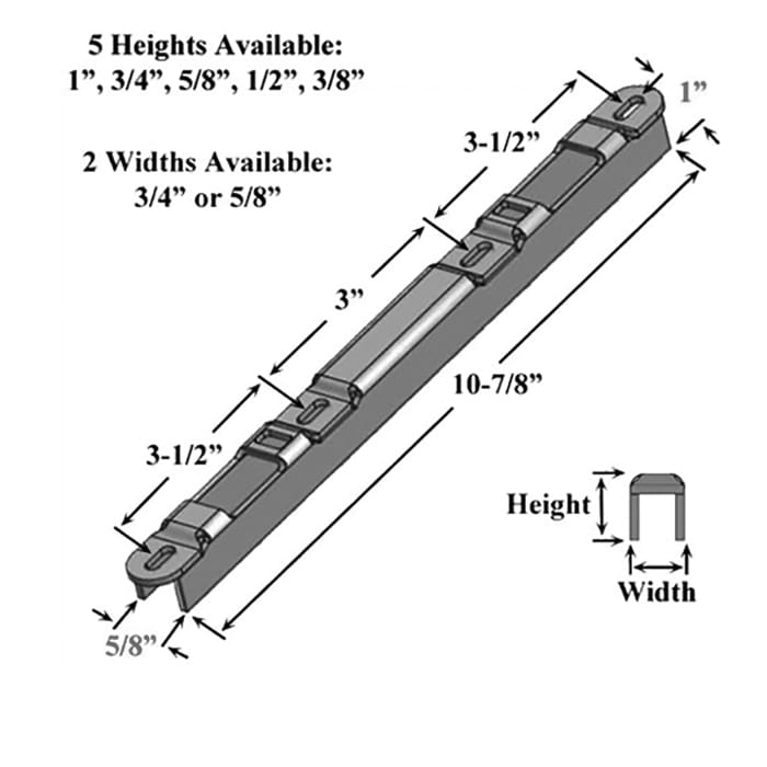 1" Raised Dual Point Sliding Door Keeper – Stainless Steel