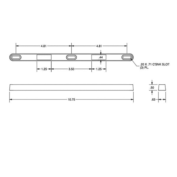 Narrow 5/8" Sliding Door Keeper for Dual Point Locks