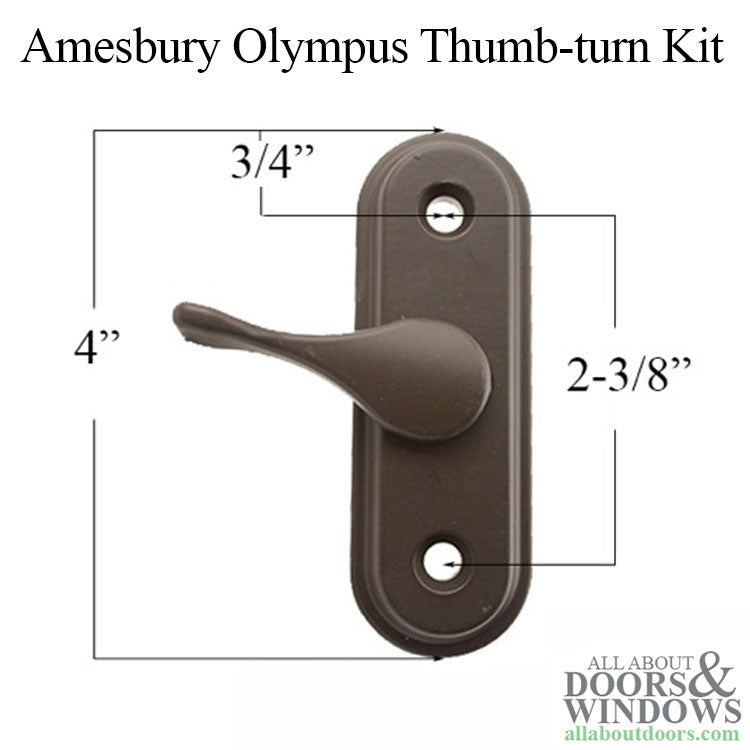 Olympus Thumb-turn Kit with 2772 Short Plate and Screws - Choose Color