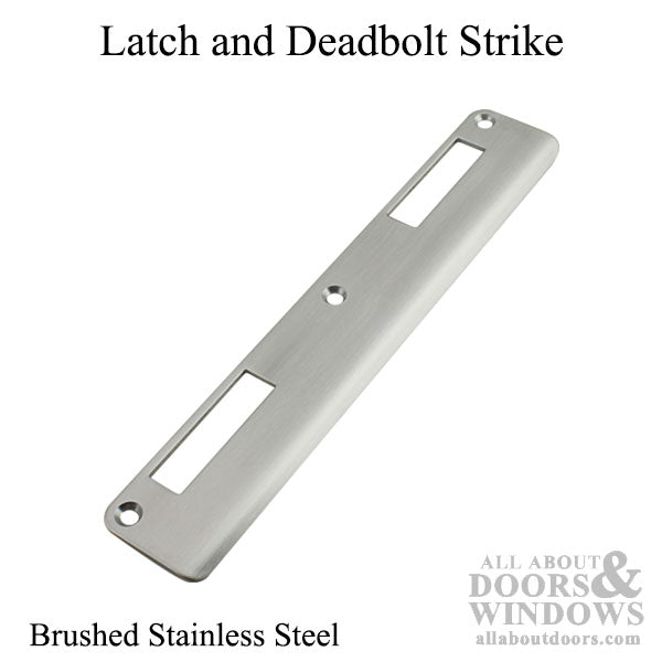 P3000® Curved Lip Strike Plate for Latch & Deadbolt, Stainless Steel