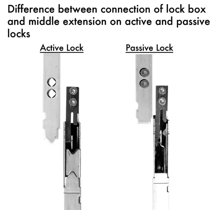 16mm P2000 Passive Upper Extension for Doors 69"–82-1/2"