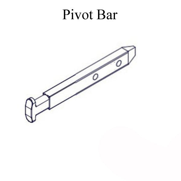 Pivot Bar 2-1/2 In. 2 Hole T-Head - Zinc Die Cast Hardware