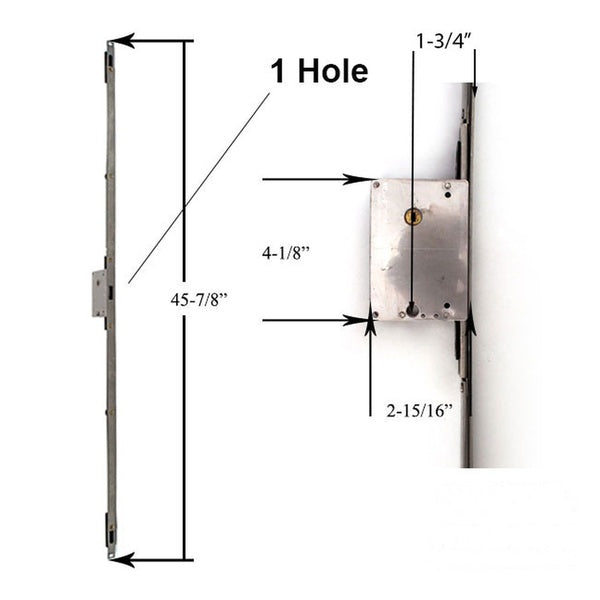 XM-50 Center Lock Assembly for 3-Point Sliding Door