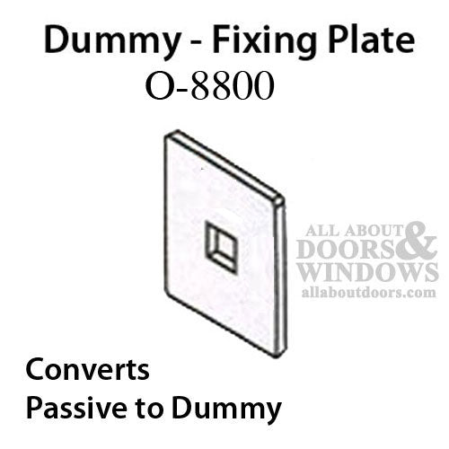 O-8800/O-5200 Fixing Plate for Dummy Levers, 1-9/16 x 1-9/32