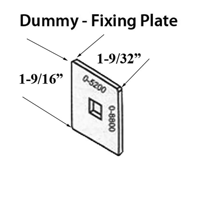 O-8800/O-5200 Fixing Plate for Dummy Levers, 1-9/16 x 1-9/32