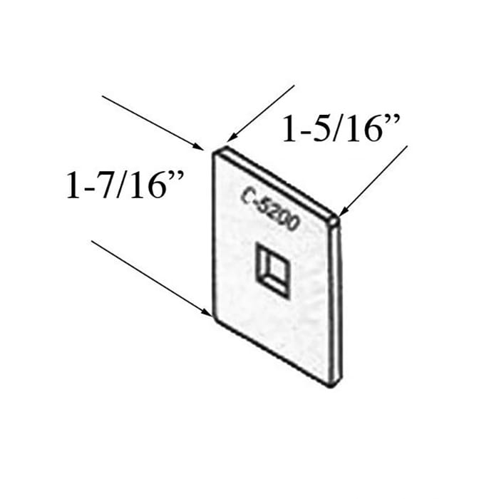 C-5200 Fixing Plate for Ashland® Door Levers, 1-7/16" x 1-5/16"