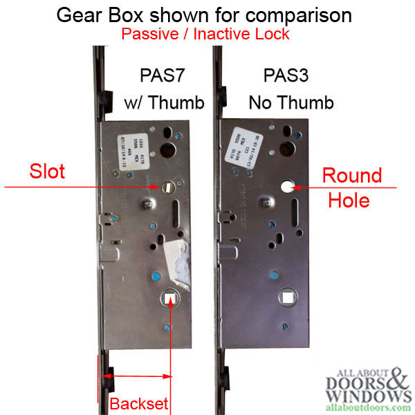 Passive 60/92 Sentinel Multi-Point Door Lock Gearbox - SS