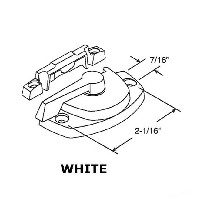 Diecast Sash Cam Lock for Vinyl & Aluminum Double Hung Windows