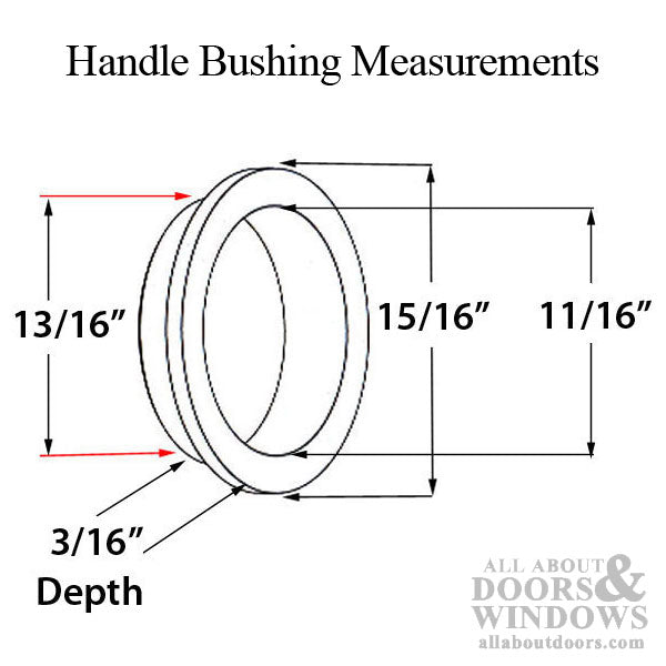 Marvin Ashland Handle Bushing for Painted Trim, Neutral Color