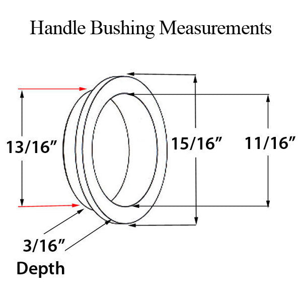 Marvin/Ashland Handle Bushing for Plated Trim, Natural, 11/16"